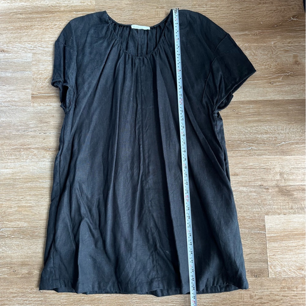 100% LINEN BOXY MINI DRESS - Picture 5 of 6